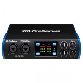PreSonus Studio 26C Portable, Affordable, Ultra-high-def, USB-C™ Compatible Audio Interface